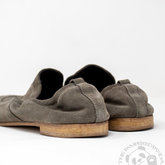 James Perse Sonoma Los Angeles Slip On Concrete Gray Suede Leather Womens Size 9 - Picture 4 of 6
